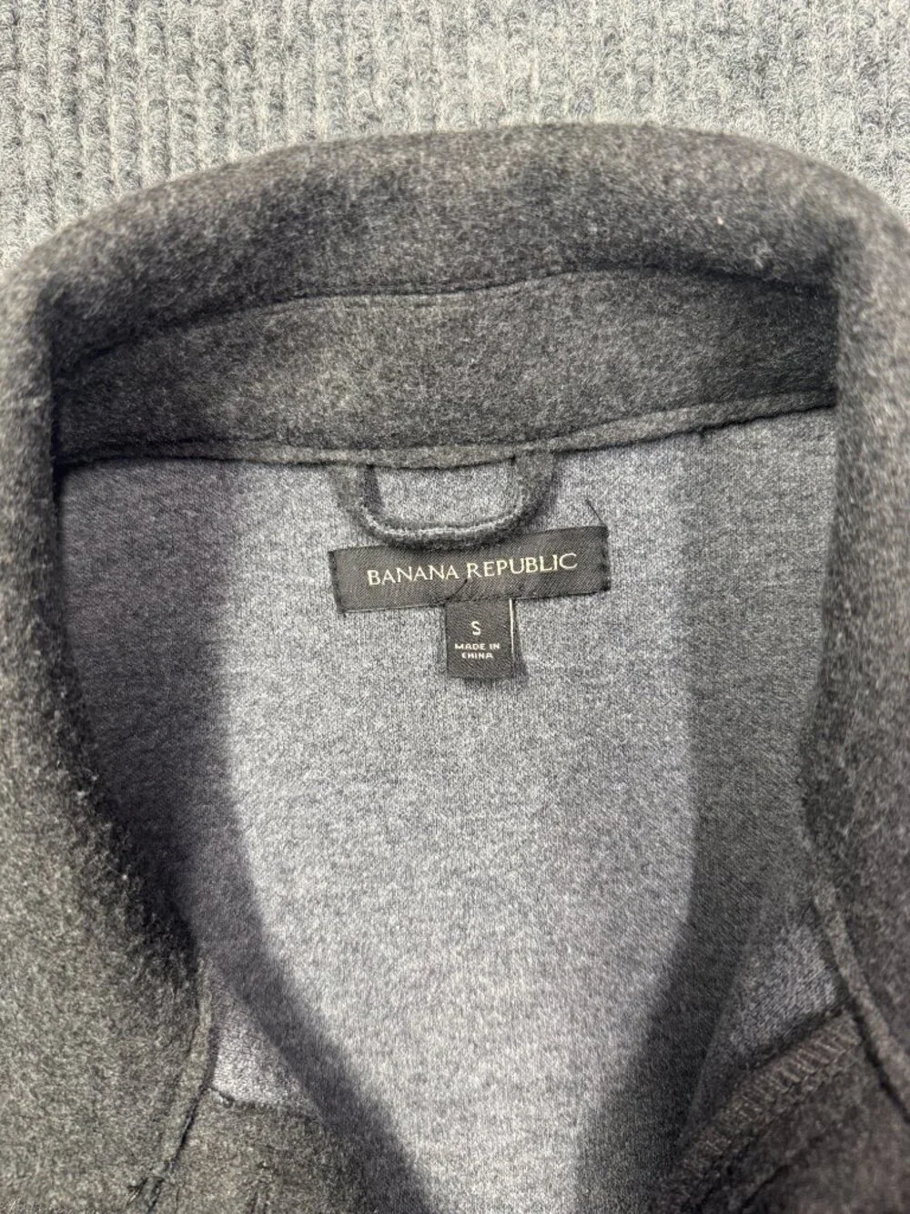 Banana Republic Charcoal Gray Wool Blend Shirt Jacket Size Small